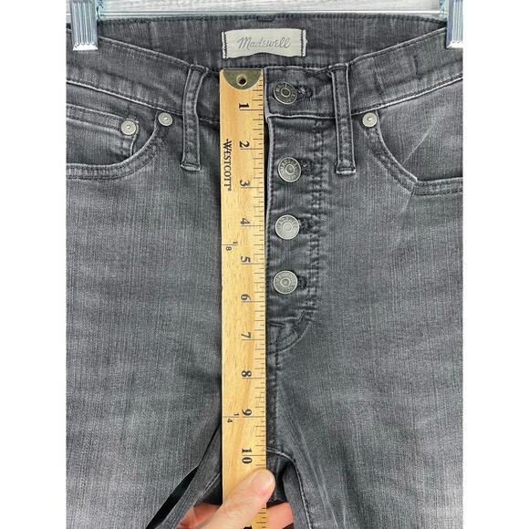 Madewell Cali Demi Boot Jeans Black 27 Stretch Classic High Rise Button Fly - Picture 5 of 7